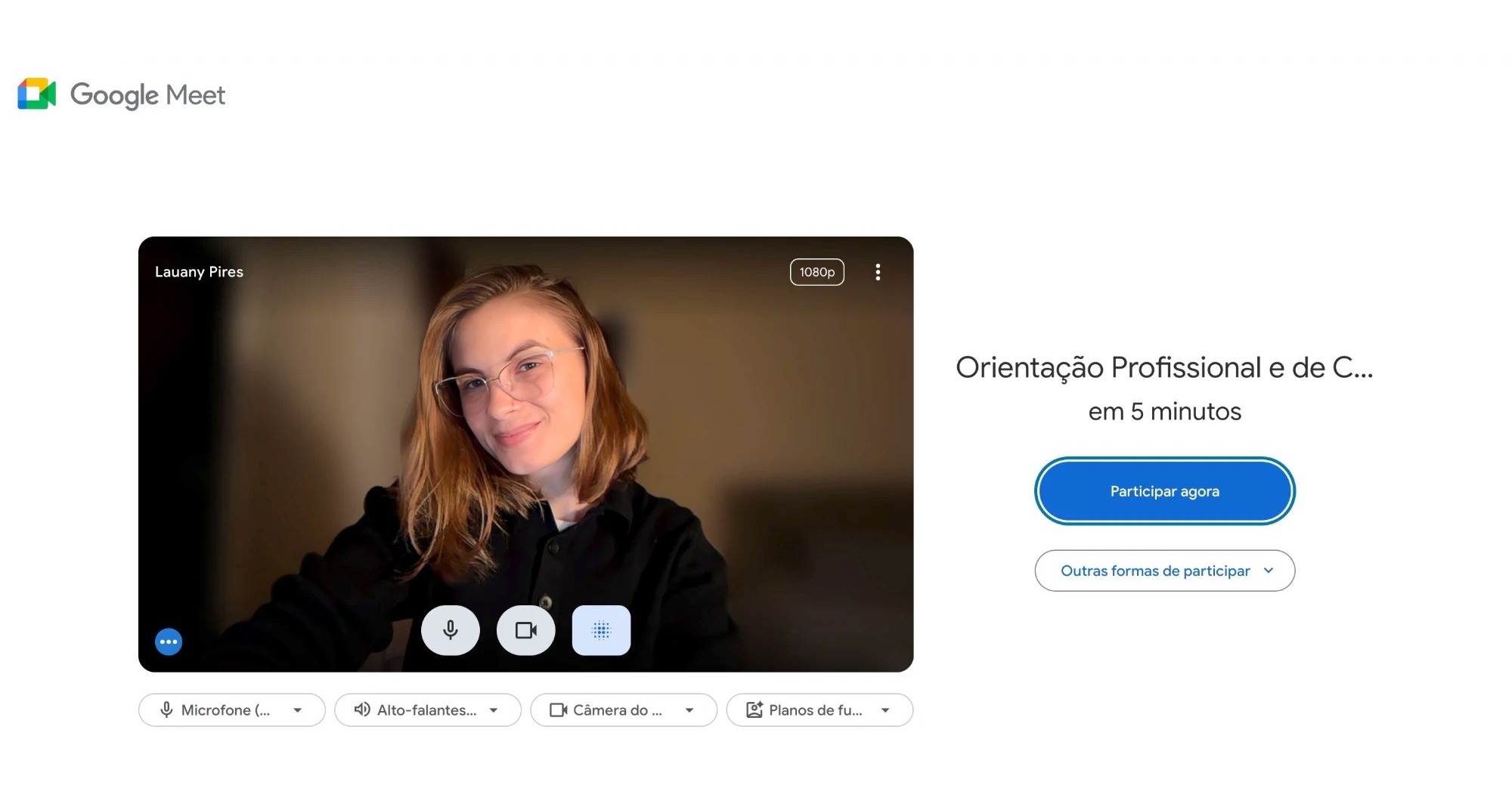 Uma sessão de orientação começando